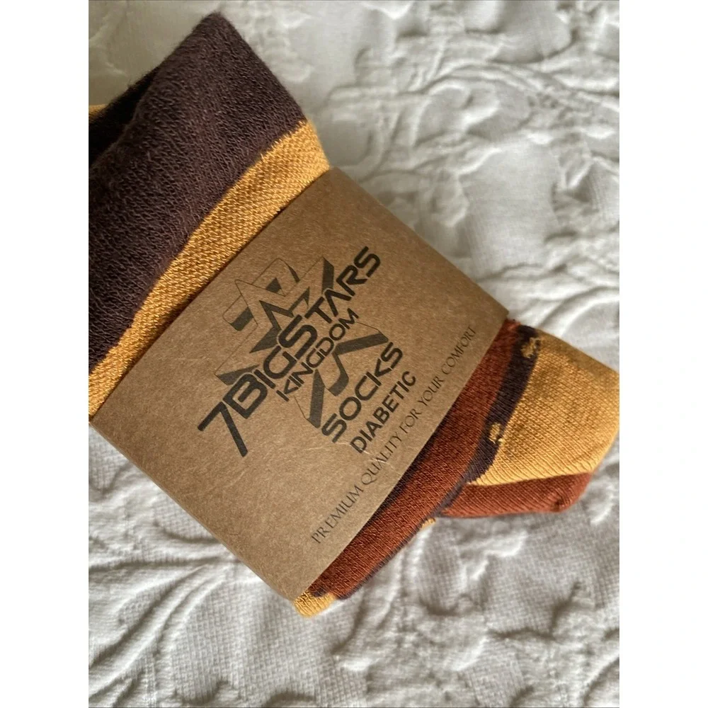 7BigStars Kingdom Women Bamboo Diabetic Fall Pattern Quarter‎ Socks M 4 Pack